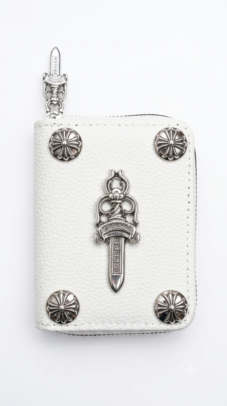 Chrome Hearts White Gothic Purse
