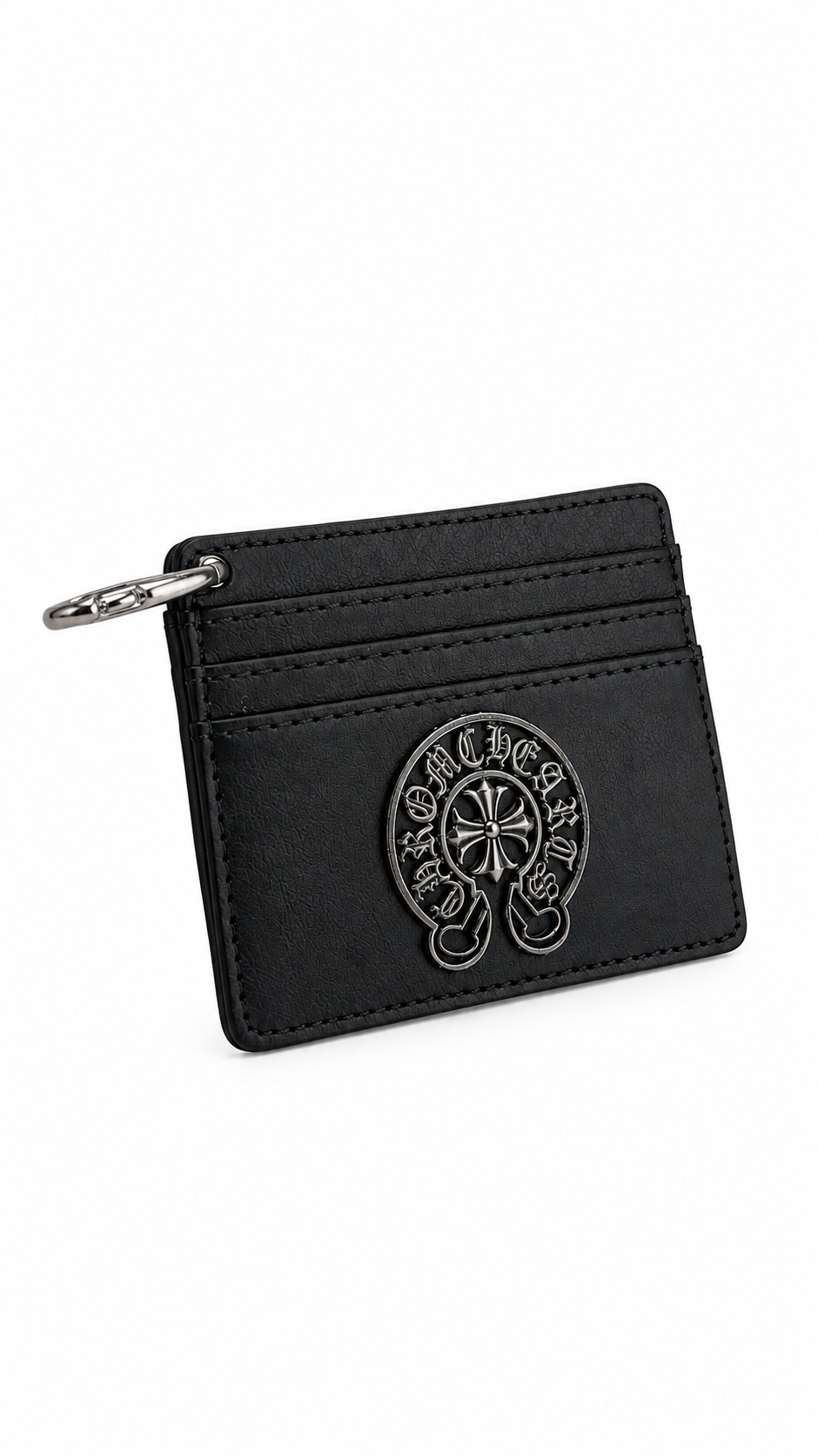 Chrome Hanging Black Wallet
