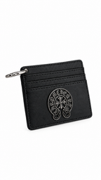 Chrome Hanging Black Wallet