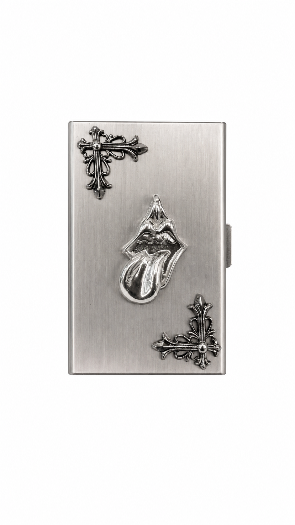 Chrome Hearts Gothic Tongue Metal Card Holder