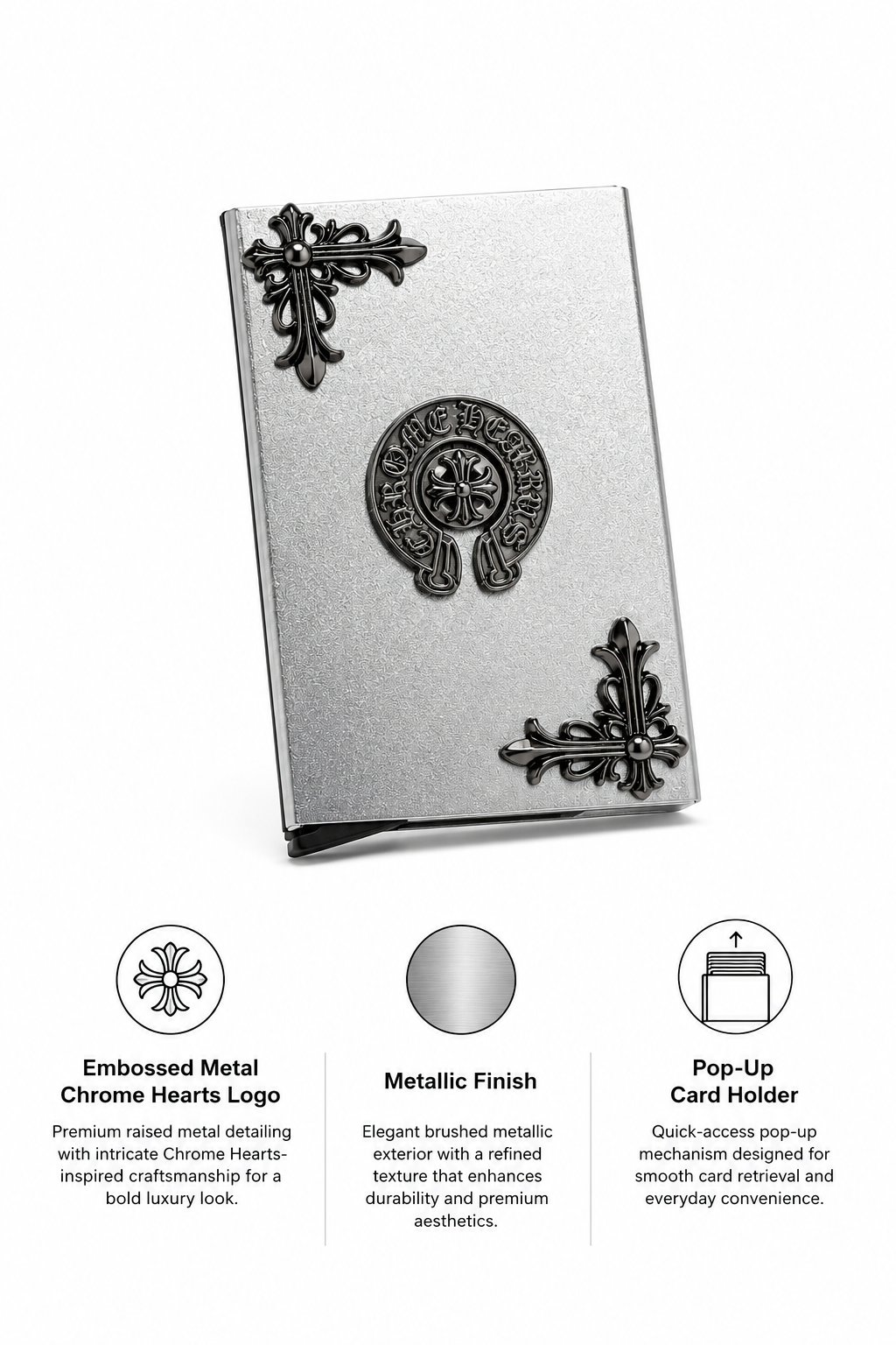 Chrome Hearts Pop Up Card Holder