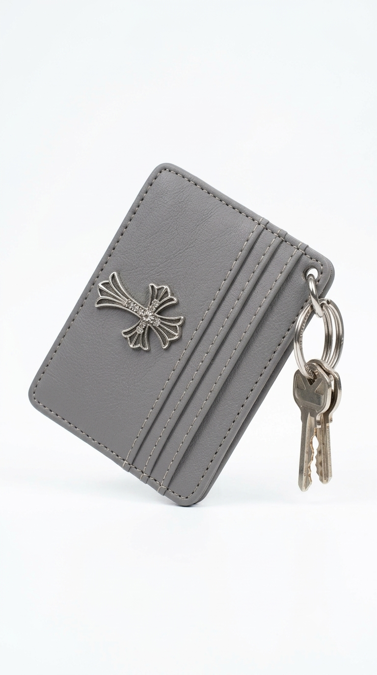 Cross Hanging Grey Wallet