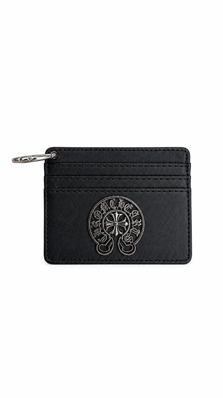 Chrome Hanging Black Wallet