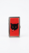 Red Cat Tin Metal Wallet