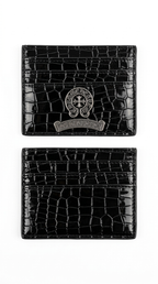 Chrome Croco Leather Black
