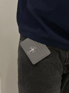 Cross Hanging Grey Wallet