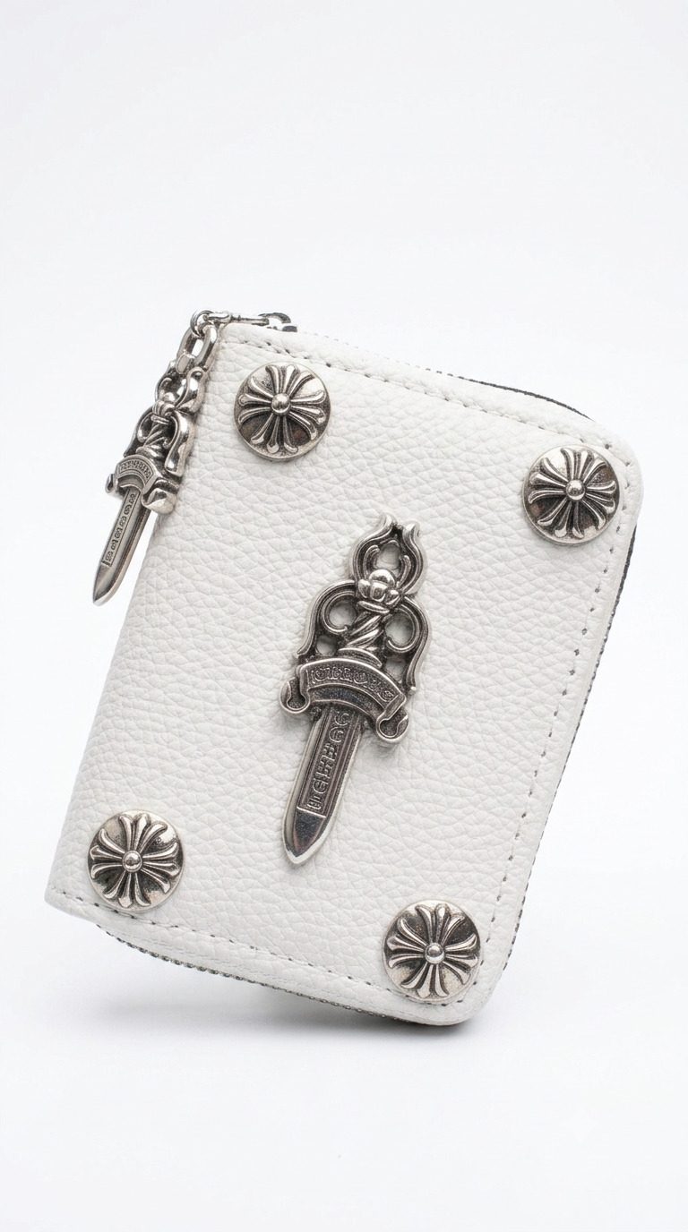 Chrome Hearts White Gothic Purse