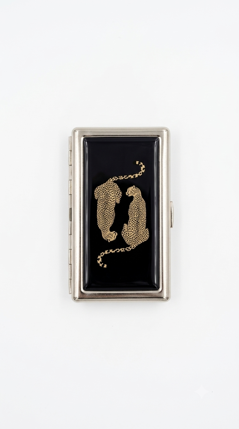 Leopard Tin Metal Wallet