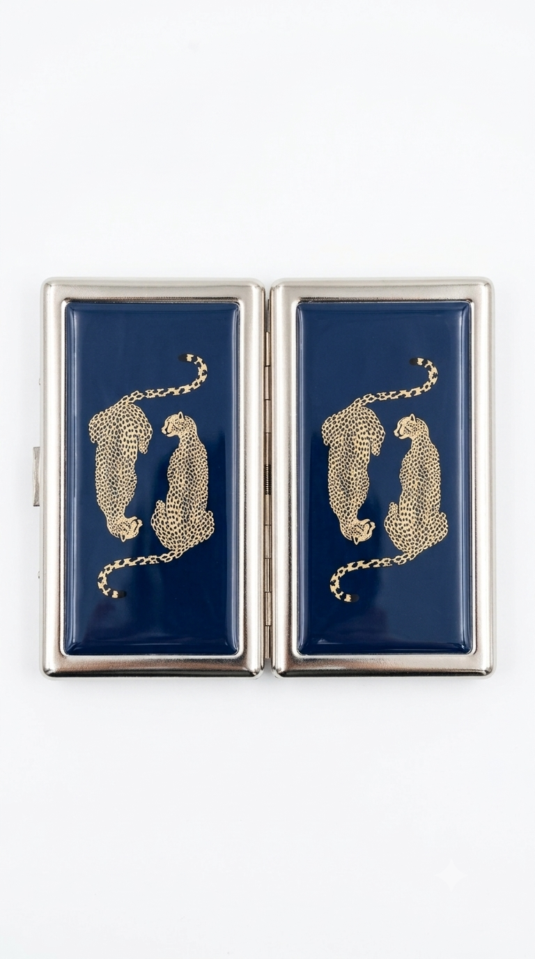 Leopard Tin Metal Wallet