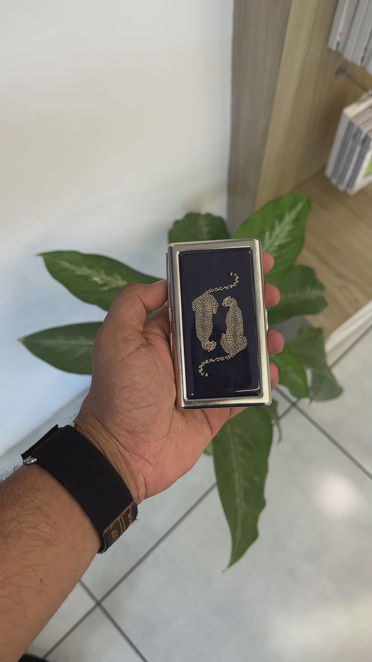 Leopard Tin Metal Wallet