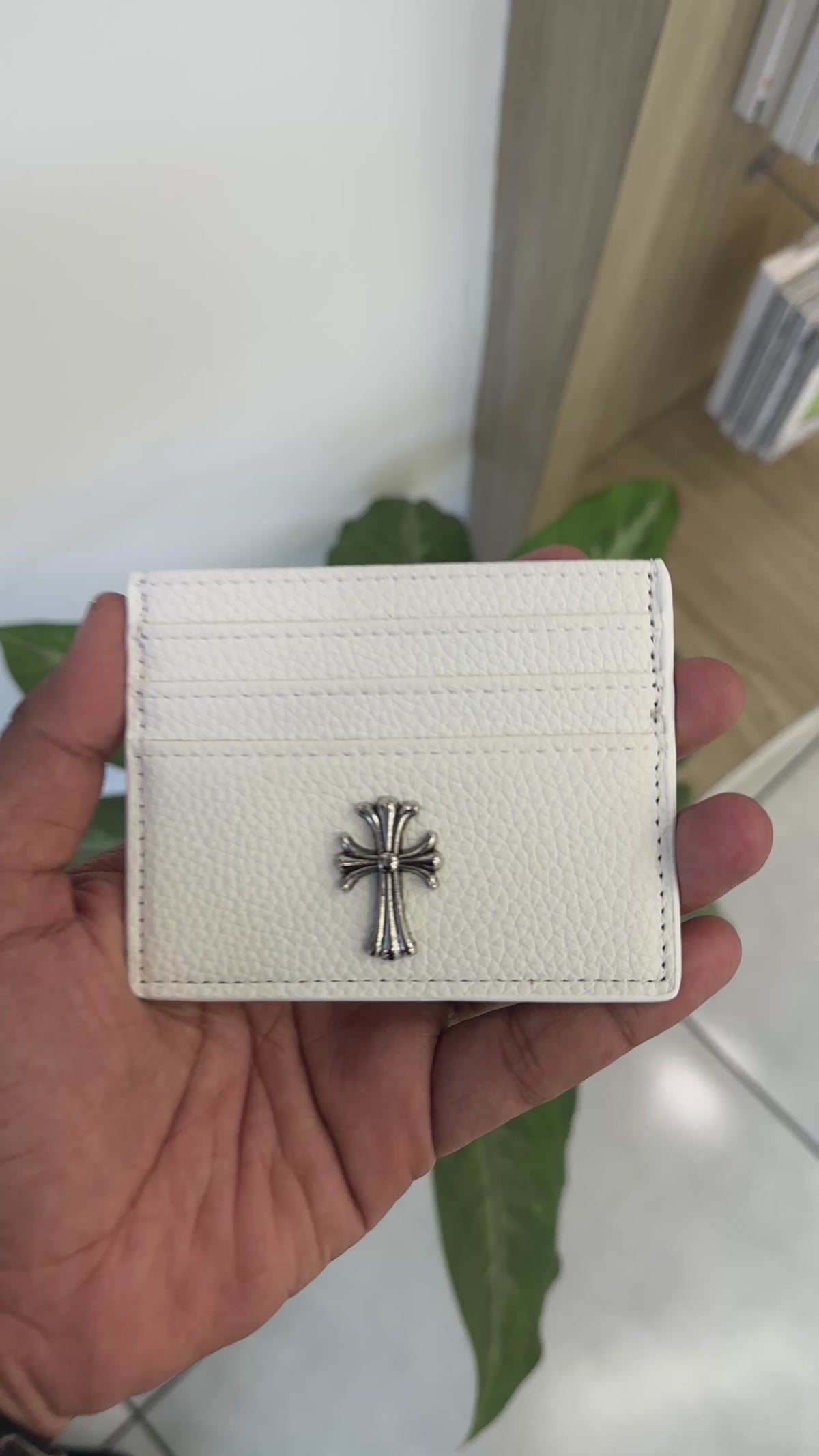 Chrome Matte Leather White