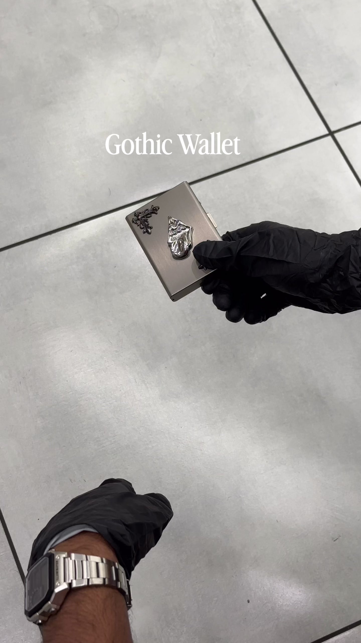 Chrome Hearts Gothic Tongue Metal Card Holder